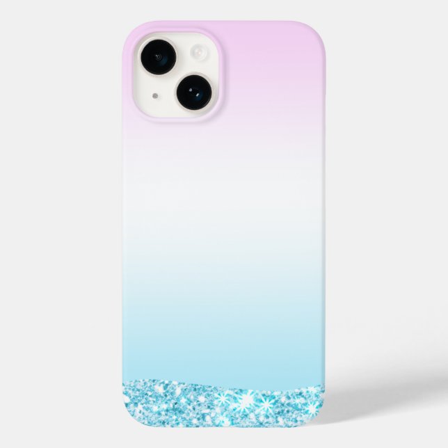 Eleganter Moderner, farbenfroher Gradient Glitzer  Case-Mate iPhone Hülle (Rückseite)