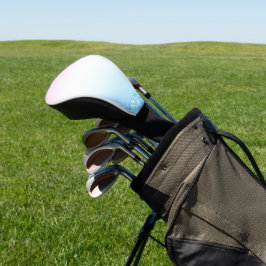 Eleganter Moderner, farbenfroher Gradient Glitzer Golf Headcover