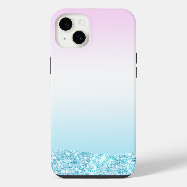 Eleganter Moderner, farbenfroher Gradient Glitzer  iPhone Hülle (Rückseite)