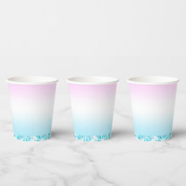 Eleganter Moderner, farbenfroher Gradient Glitzer Pappbecher