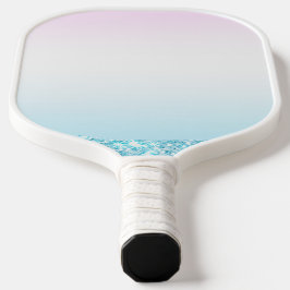 Eleganter Moderner, farbenfroher Gradient Glitzer Pickleball Schläger