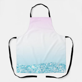 Eleganter Moderner, farbenfroher Gradient Glitzer Schürze