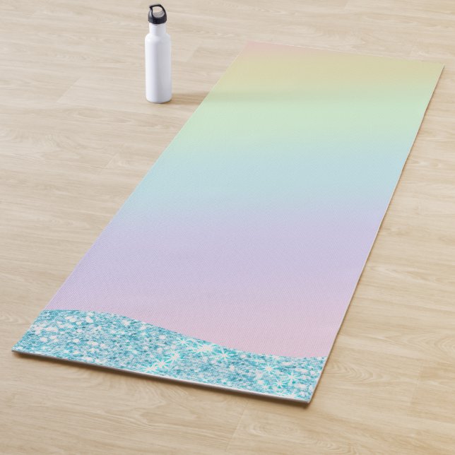 Eleganter Moderner, farbenfroher Gradient Glitzer  Yogamatte (Beispiel)