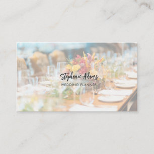 Eleganter moderner Foto Hochzeitsplaner Visitenkarte