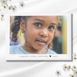 Eleganter moderner Foto-Name Magnet
