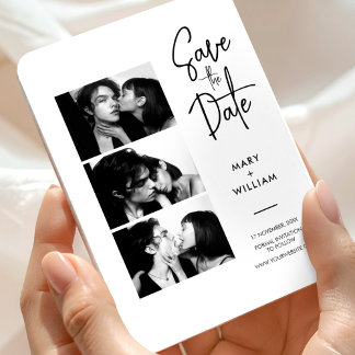 Eleganter moderner Foto-Stand für Hochzeiten rette Magnet