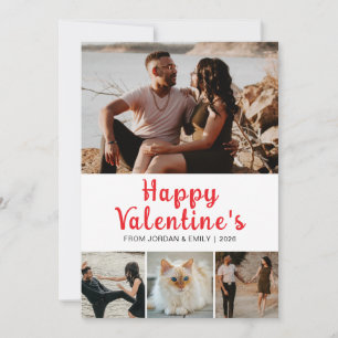 Eleganter moderner Froher Valentinstag 4 Foto Feiertagskarte