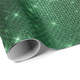 Eleganter, moderner, geistlicher grüner Glitzer Geschenkpapier