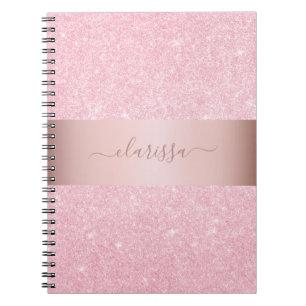 Eleganter moderner geometrischer Rose Gold Glitzer Notizblock