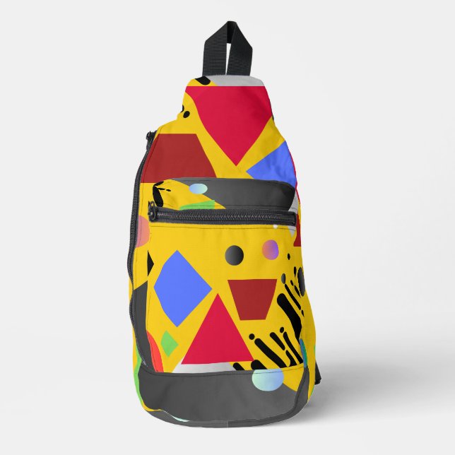 Eleganter, moderner geometrischer Stil Crossbody Bag (Vorderseite)