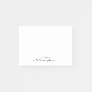 Eleganter moderner Girly Script Calligrafy Note fr Post-it Klebezettel
