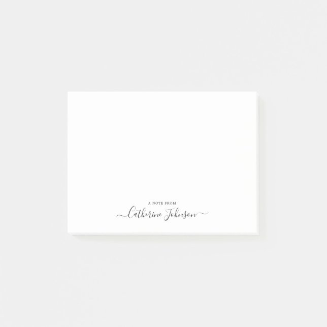 Eleganter moderner Girly Script Calligrafy Note fr Post-it Klebezettel (Vorderseite)