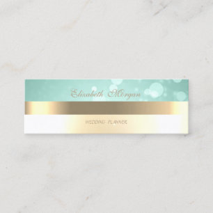 Eleganter moderner Glamour, Falsches Gold, Bokeh Mini Visitenkarte