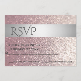 Eleganter moderner glatter Silberstreifen RSPV Einladung