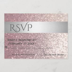 Eleganter moderner glatter Silberstreifen RSPV Einladung