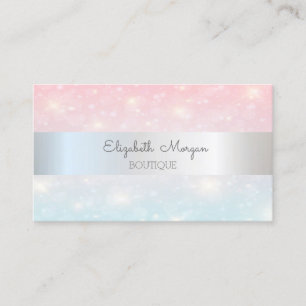 Eleganter moderner Glitter Bokeh, Silberstreifen Visitenkarte