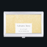 Eleganter moderner Glitzer-Event-Planer Visitenkarten Dose<br><div class="desc">Hübsche Imitate Glitzer Textur. Geben Sie Ihren Namen und Beruf ein.</div>