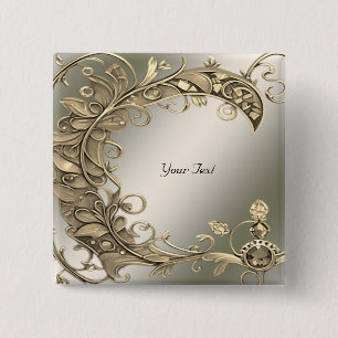 Eleganter moderner Gold Dekorationstaste Button