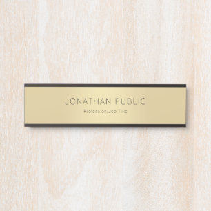 Eleganter moderner Gold Look Glamour Template Tren Türschild