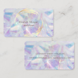 Eleganter moderner goldener Kreis bunter Opal Visitenkarte