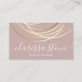 Eleganter moderner Goldhochzeitplaner Visitenkarte