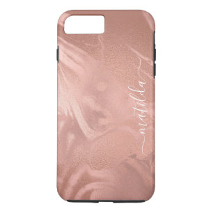 Eleganter, moderner Goldmarmor aus Kupferglas-Rose Case-Mate iPhone Hülle