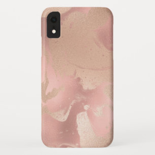 Eleganter, moderner Goldmarmor aus Kupferglas-Rose Case-Mate iPhone Hülle