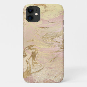 Eleganter, moderner Goldmarmor und Rose mit Glitze Case-Mate iPhone Hülle
