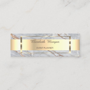 Eleganter moderner Goldstreifenrahmen, Marmor Mini Visitenkarte