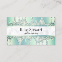 Eleganter, moderner, grüner Glitzer Tropfen