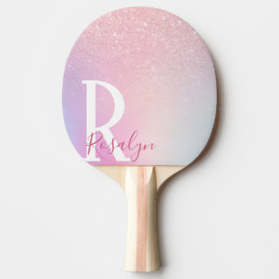 Eleganter moderner, gürtelrosa rosa Glitzer Tischtennis Schläger