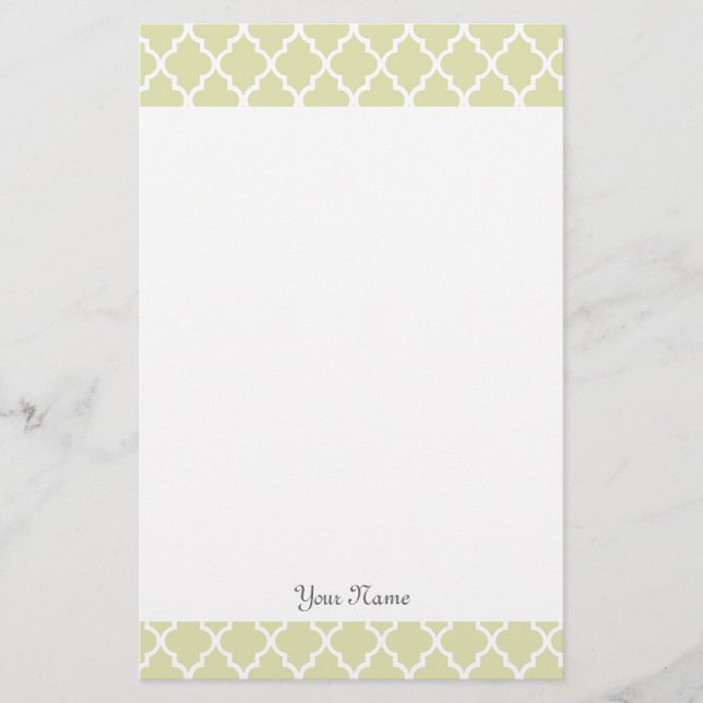 Eleganter, moderner, hellgrüner Quarrefolienanstri Briefpapier (Vorderseite)