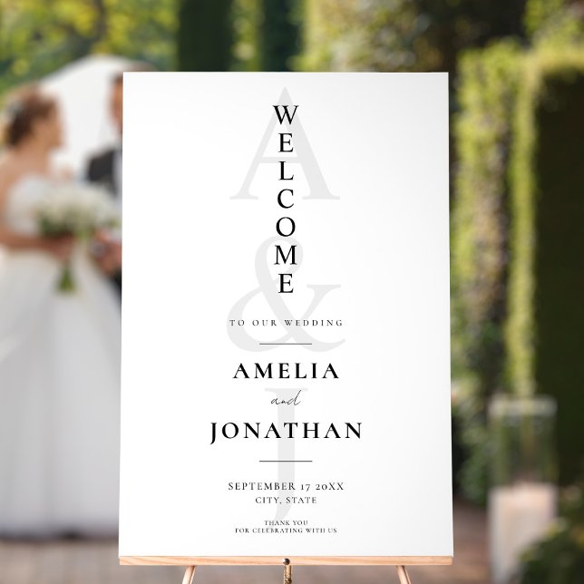Eleganter moderner Hochzeitsempfang Acrylschild (Von Creator hochgeladen)