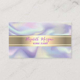 Eleganter, moderner, holografischer Goldstreifen Visitenkarte