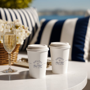 Eleganter moderner Junggesellinnenabschied in Navy Pappbecher