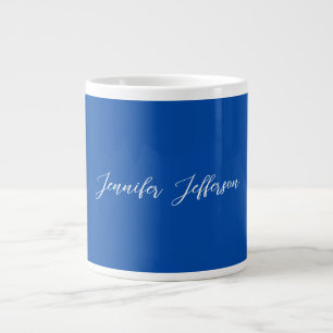 Eleganter, moderner Kalligraphiename Beruflich Blu Jumbo-Tasse