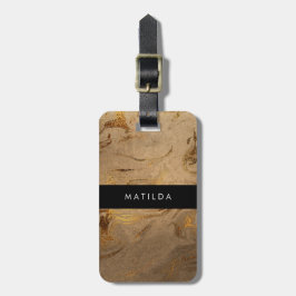 Eleganter moderner Kupfergold-Look Gepäckanhänger