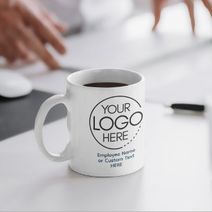 Eleganter moderner Logomitarbeiter/Firma SWAG Blue Kaffeetasse