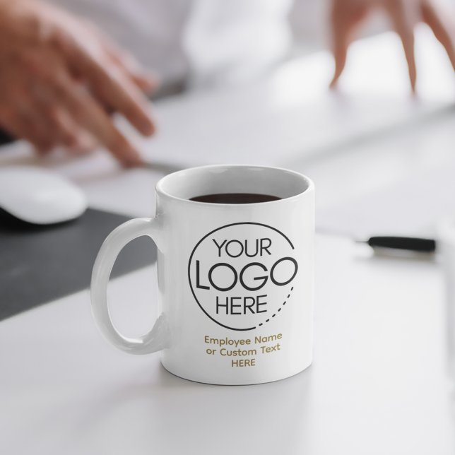 Eleganter moderner Logomitarbeiter/Firma SWAG Gold Kaffeetasse (Von Creator hochgeladen)