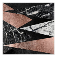 Eleganter moderner Marmor, Rose Gold und Schwarzes