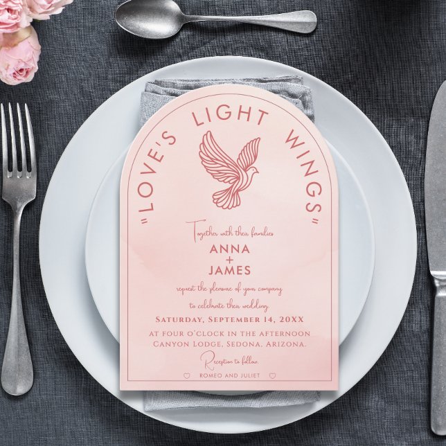 Eleganter moderner Minimal Romeo und Julia Zitat R Einladung (Von Creator hochgeladen)