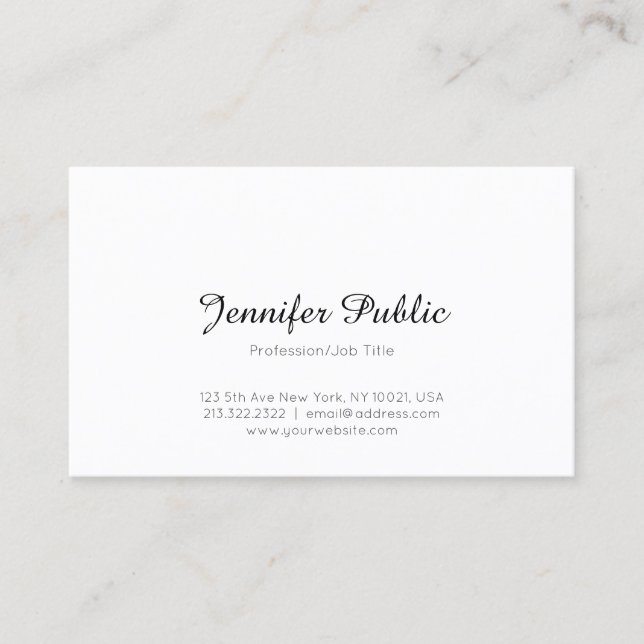 Eleganter Moderner Minimalistischer Beruflicher Ch Visitenkarte (Vorderseite)