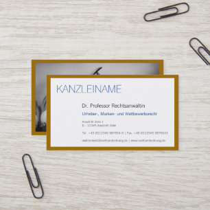 Eleganter moderner minimalistischer Blau-Gold-Stil Visitenkarte