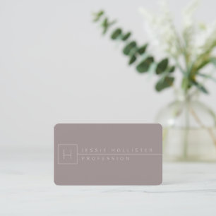 Eleganter moderner minimalistischer Erdtone Visitenkarte