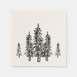 Eleganter moderner minimalistischer handgezeichnet serviette