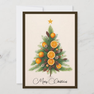 Eleganter moderner Minimalistischer Weihnachtsbaum Feiertagskarte