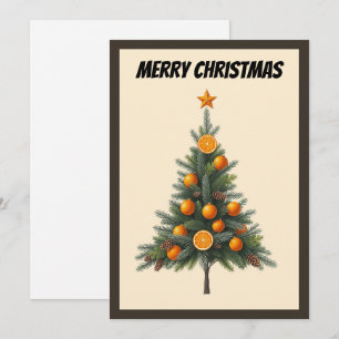 Eleganter moderner Minimalistischer Weihnachtsbaum Feiertagskarte