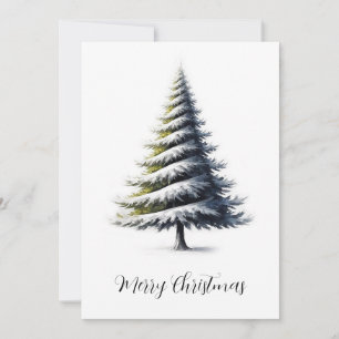Eleganter moderner Minimalistischer Weihnachtsbaum Feiertagskarte