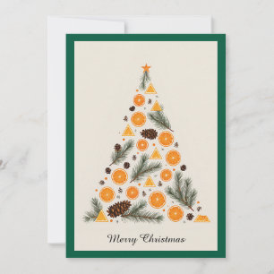 Eleganter moderner Minimalistischer Weihnachtsbaum Feiertagskarte