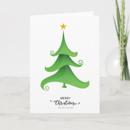 Eleganter moderner Minimalistischer Weihnachtsbaum Karte
